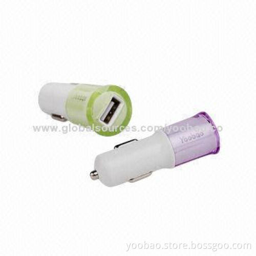 Car Chargers, YB-203, with 10-24V DC, 1.0A Input